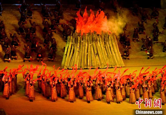 3月17日，西藏拉薩，《文成公主》大型史詩劇演出現(xiàn)場。　李林 攝