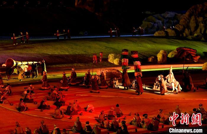 3月17日，西藏拉薩，《文成公主》大型史詩劇演出現(xiàn)場?！±盍?攝